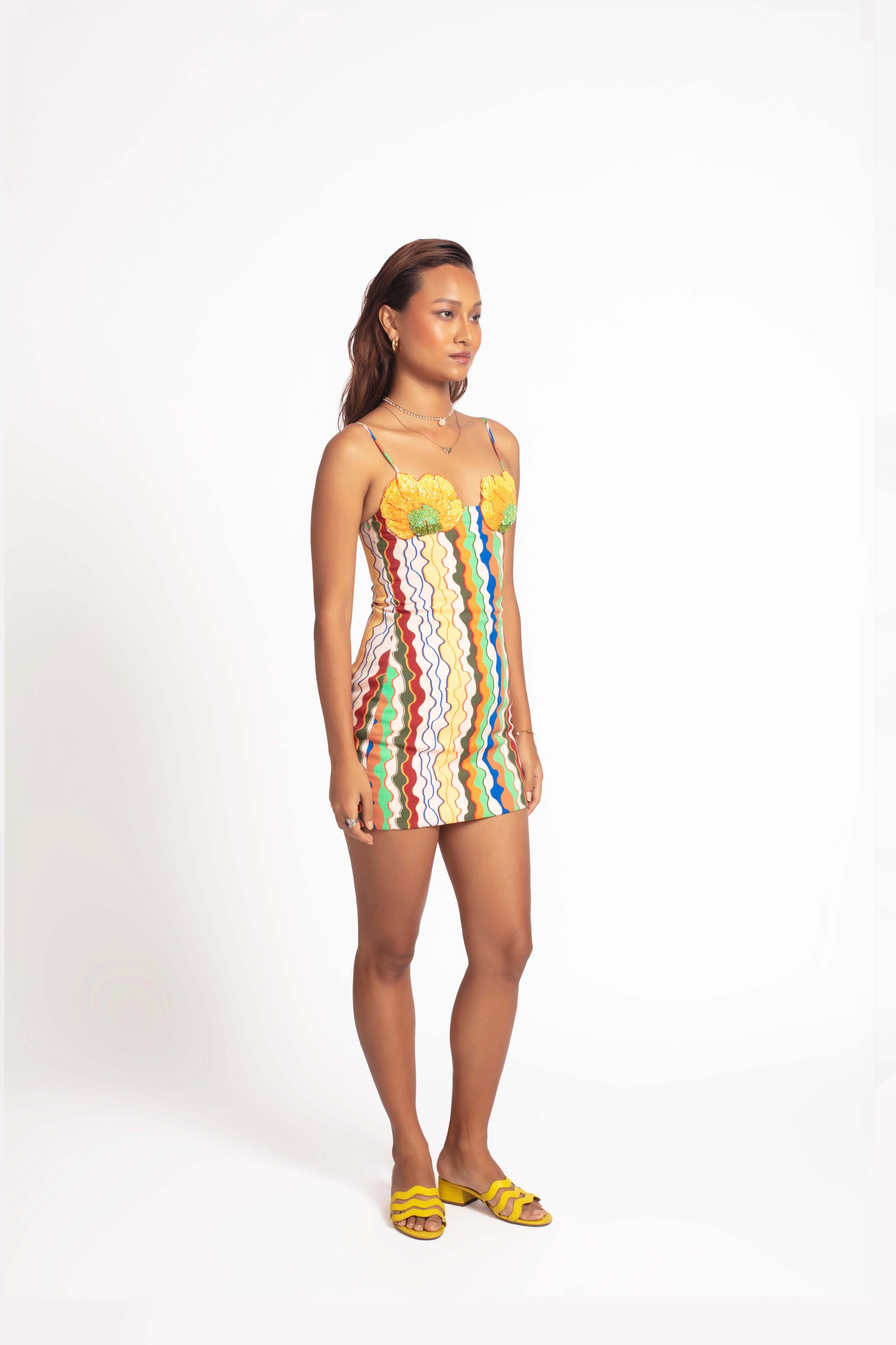 Lola Embroidered Mini Dress
