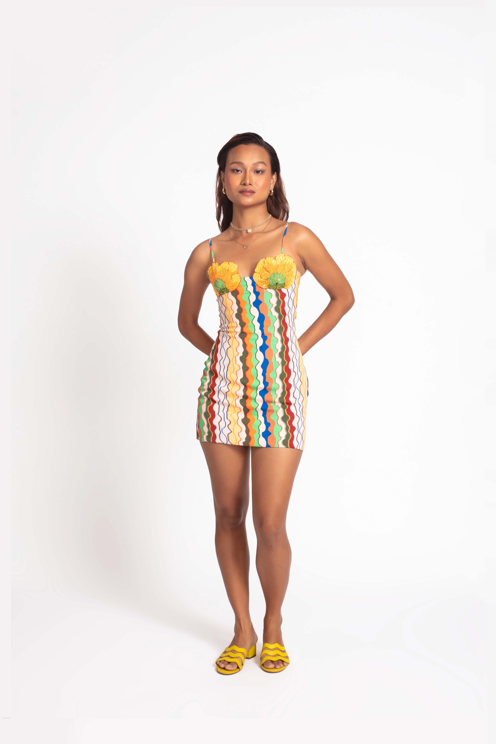 Lola Embroidered Mini Dress