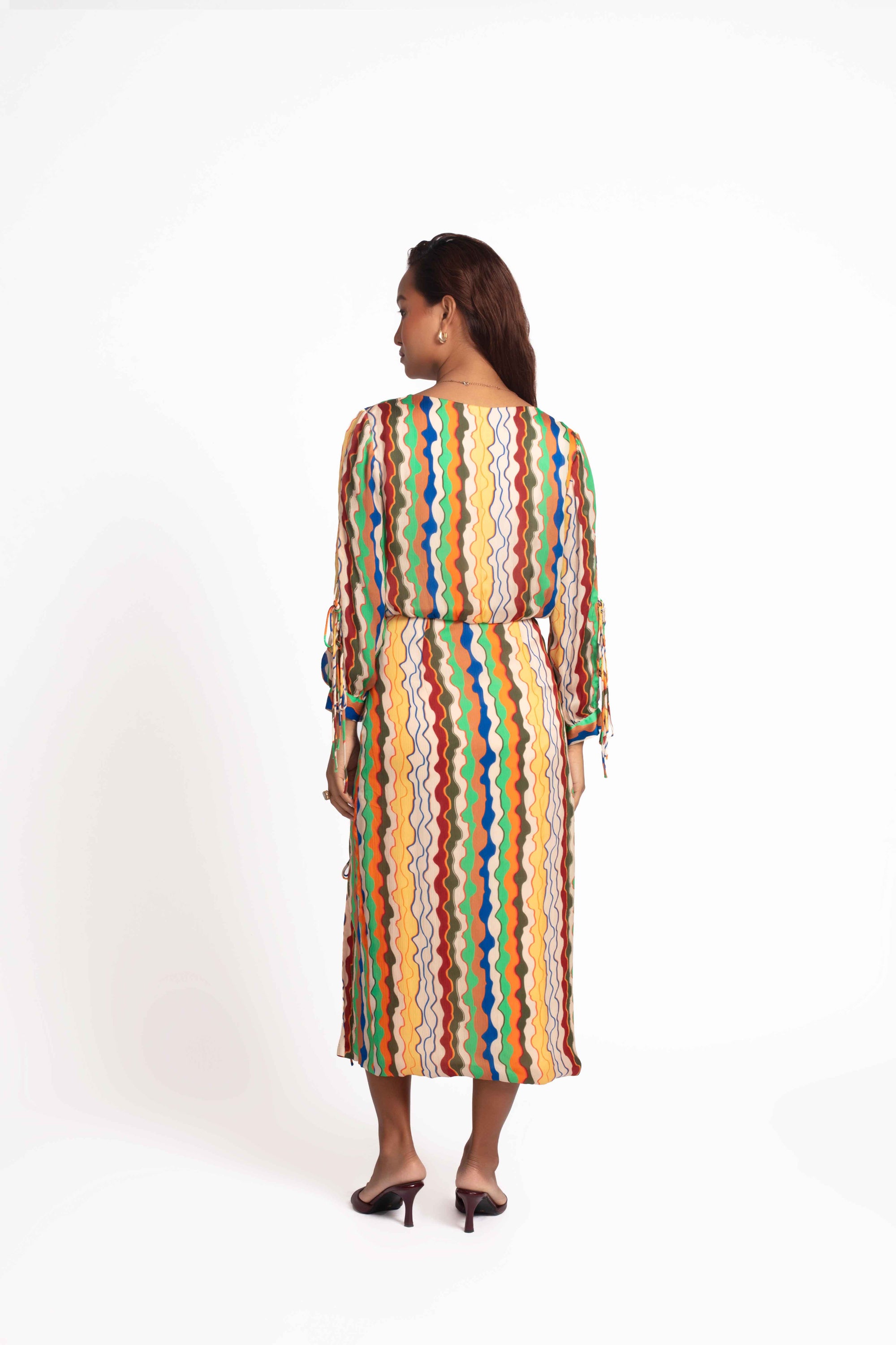 Lori Drawstring Midi Dress