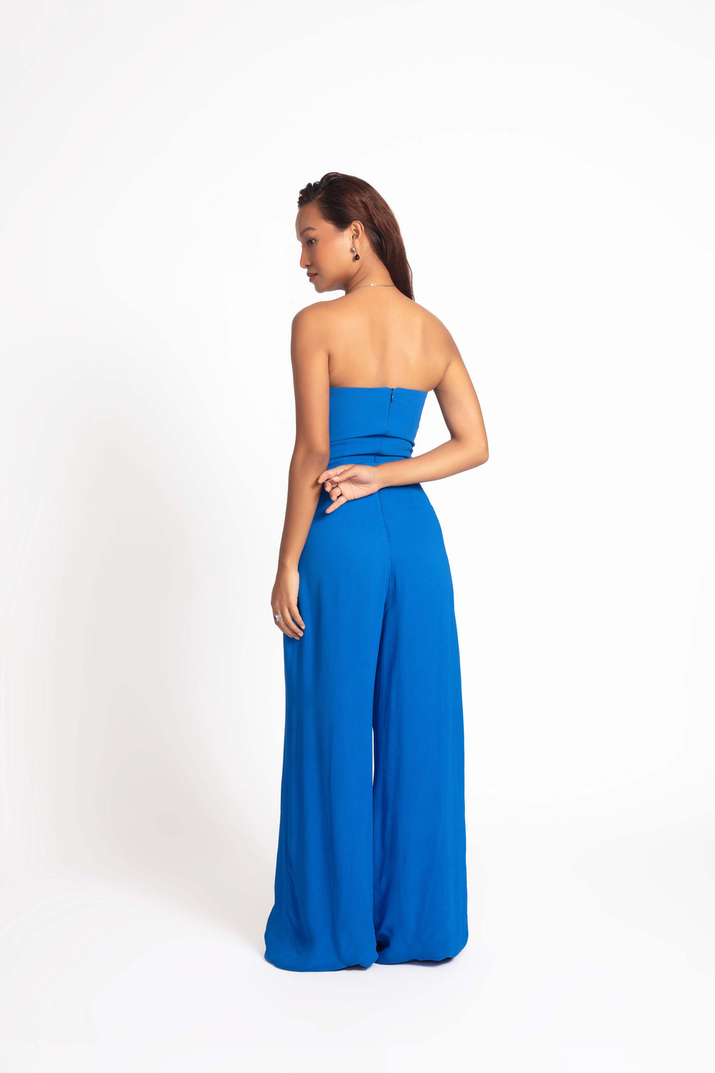 Ivy Embroidered Jumpsuit -  Cobalt blue