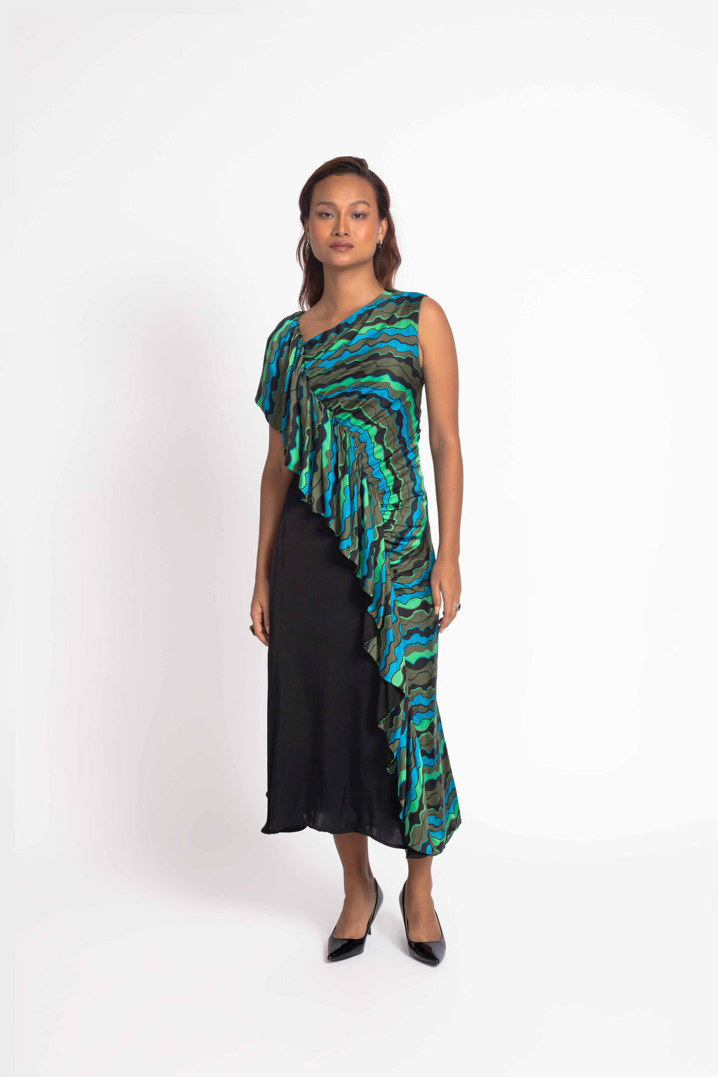 Valencia Ruffle Midi Dress