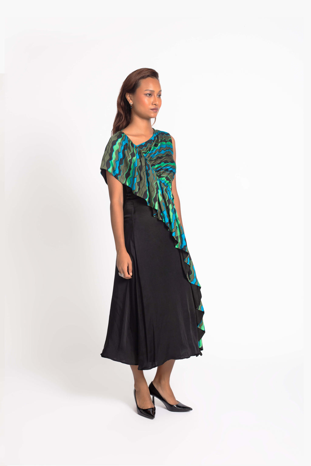 Valencia Ruffle Midi Dress