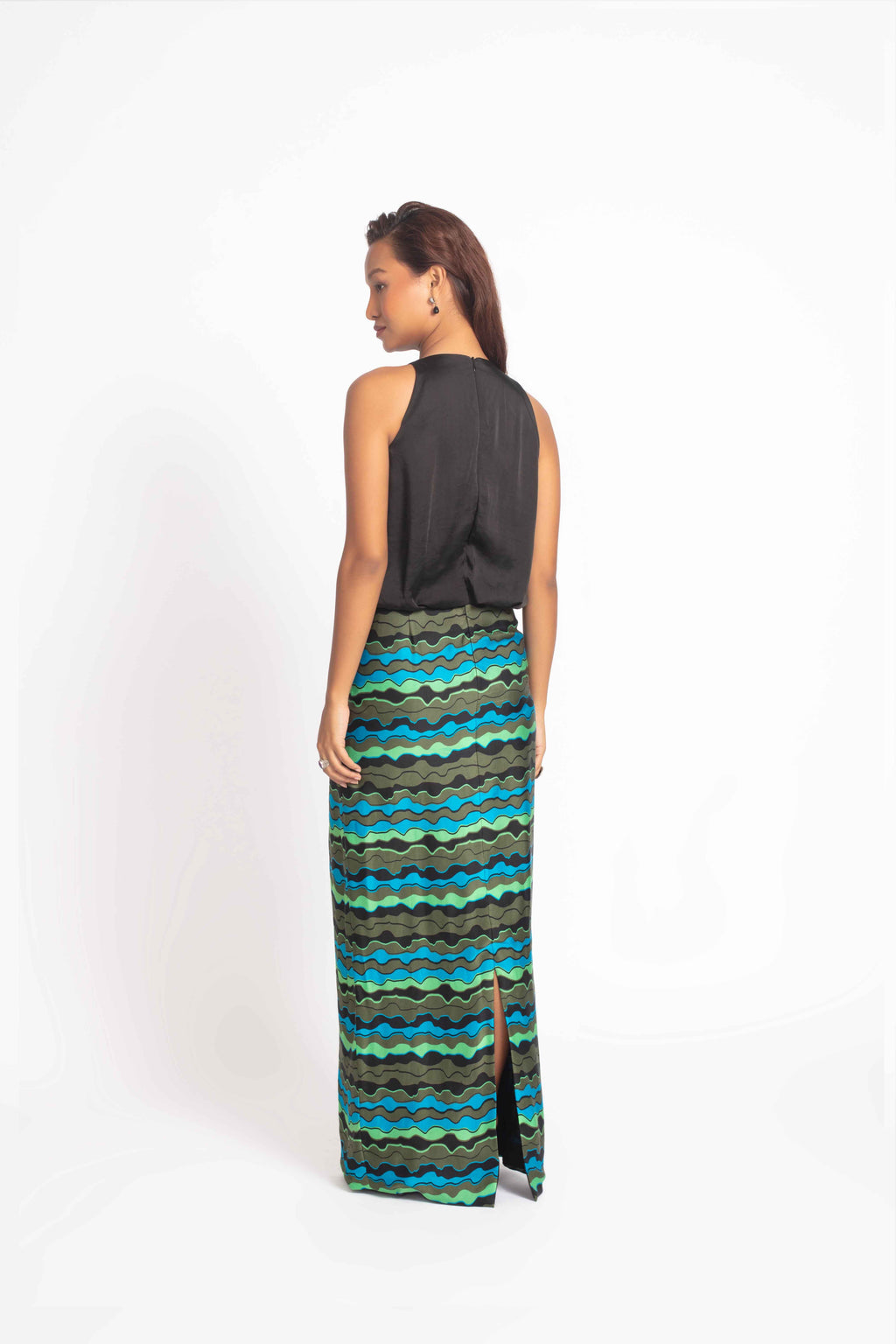Noa Embroidered Halter Gown